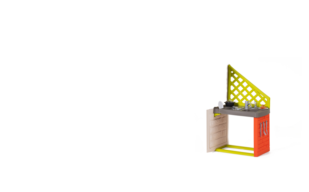 Domeček pro zahradníka Garden House Smoby s květináči rozšiřitelný okap a mřížka s ptačí budkou 135 cm výška s UV filtrem od 2 let