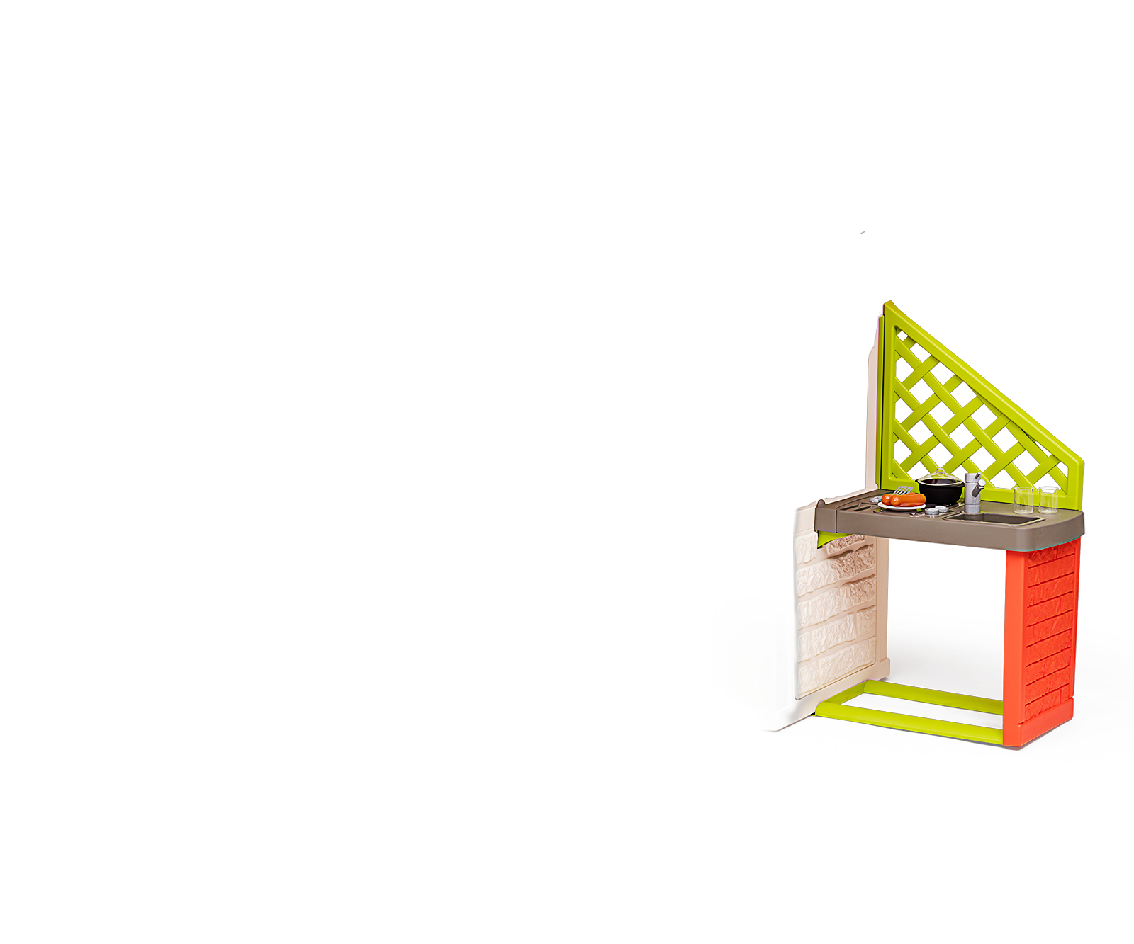 Domeček My Neo House Smoby 1 dveře 2 okna s okenicemi a 2 kulatá okna rozšiřitelný od 2 let