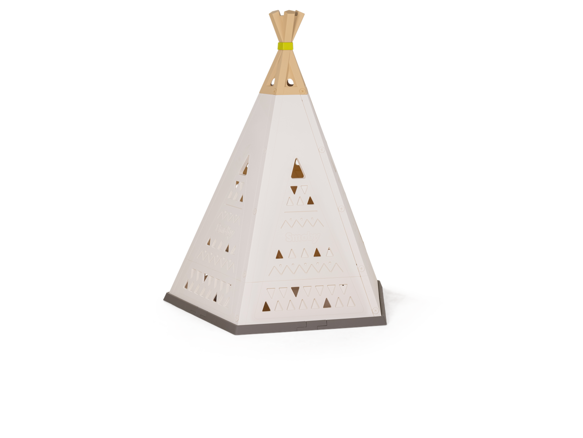 Stan přírodní Indoor&Outdoor Teepee Evolutive Smoby výškově nastavitelný 159–184 cm s textilním závěsem UV filtr od 2–8 let