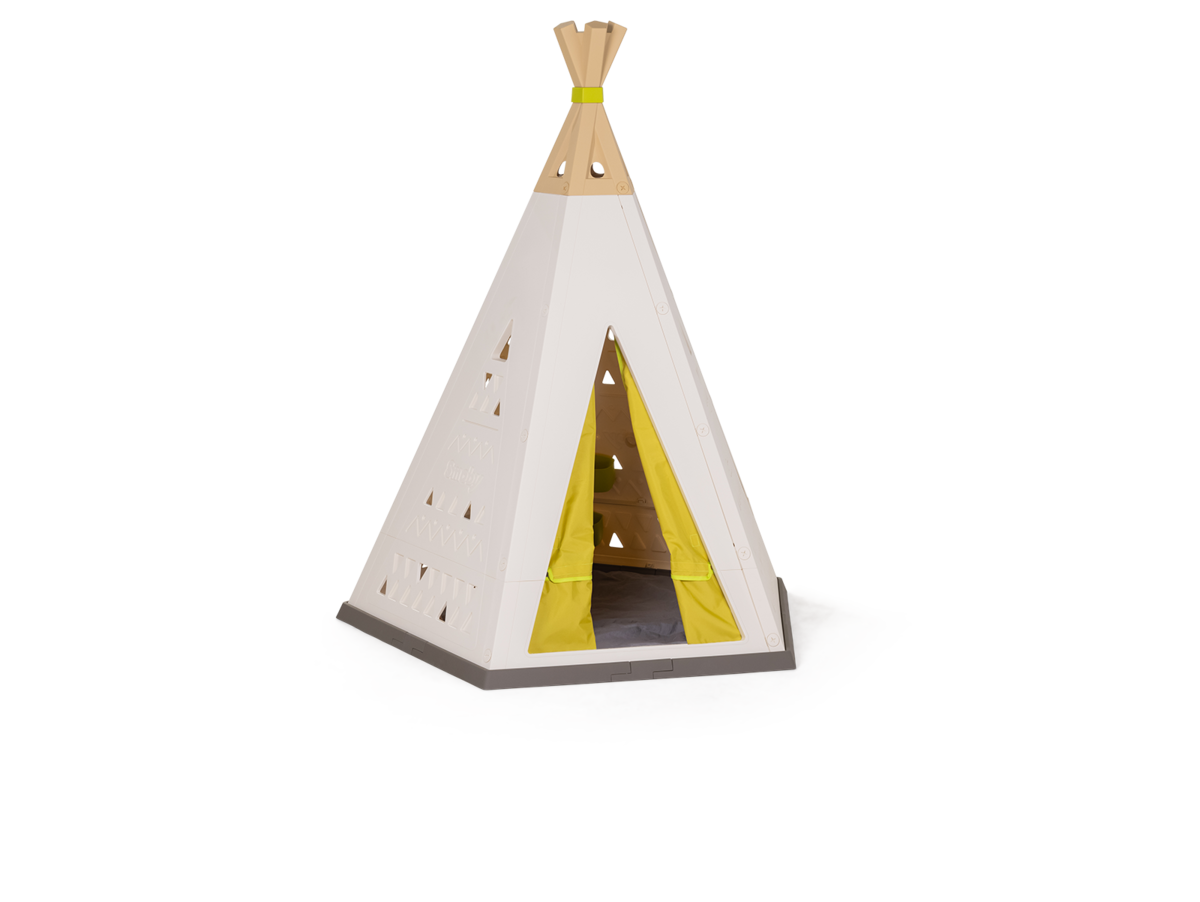 Stan přírodní Indoor&Outdoor Teepee Evolutive Smoby výškově nastavitelný 159–184 cm s textilním závěsem UV filtr od 2–8 let